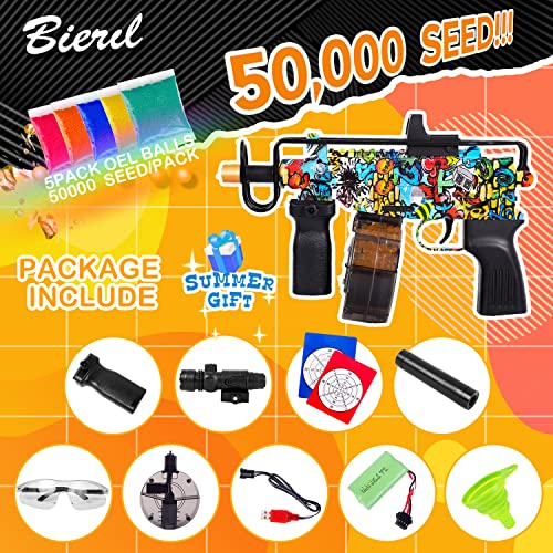 2022 Splatter Ball, Gel Blaster Drum Mag with 50000 Water Beads, Gel