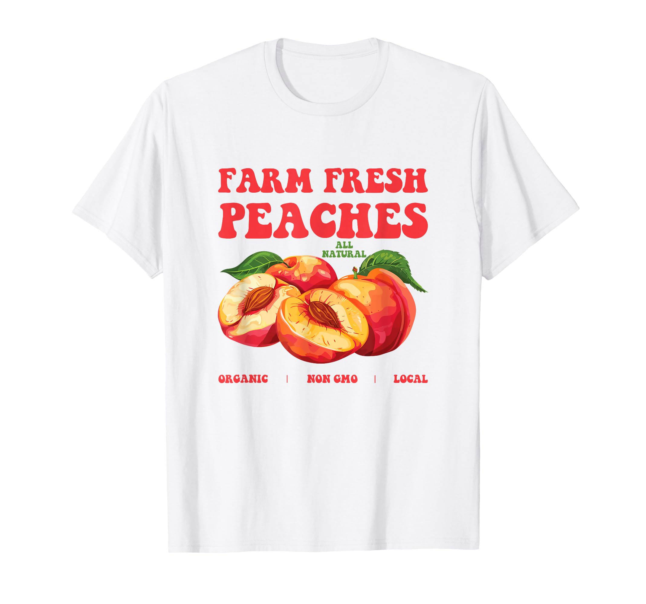 Photo 1 of ***SEE NOTES*** 
Summer FARM FRESH PEACHES ORGANIC NON GMO LOCAL Funny T-Shirt Blue, size: S