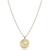ORSHINE 18K Gold Plated Palm Tree Necklace for Women, Sun & Wave, Tropical Gift