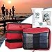 Bago Packing Cubes for Suitcases - 7Pcs Luggage & Suitcase Organiser Bags Set - Compression Packing Cubes for Travel Accessories Essentials - 4 Cubes plus 3 Sealed ZipBags (Red), Red, 4pcs Set