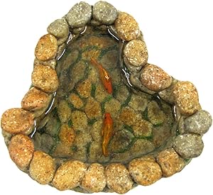 TG,LLC Treasure Gurus Miniature Fairy Garden Stone Rock Koi Fish Pond Landscape Ornament Dollhouse Outdoor Decor