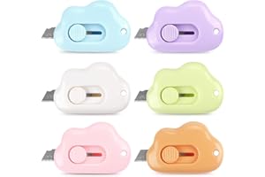 Tamaki Mini Box Cutter Cloud Retractable Letter Opener Envelope Slitter, Package Opener for Envelope Mail Letter Box Paper DIY Projects, 6 Pack
