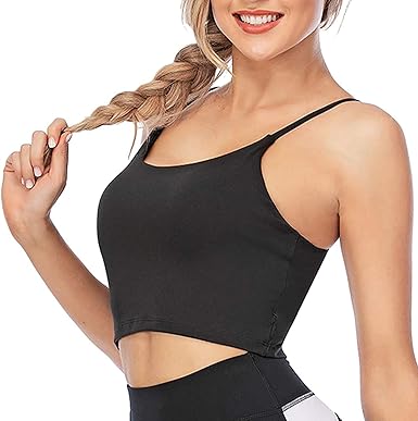 yoga tops with built in bra amazon