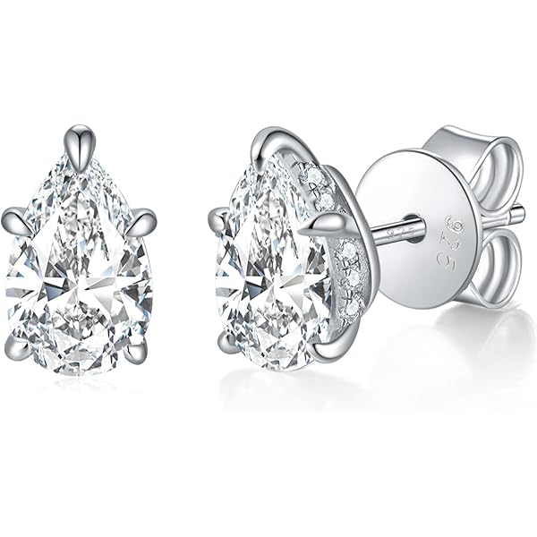 Amazon.com: ICYROSE 925 Sterling Silver 12mm Blue CZ Crystal