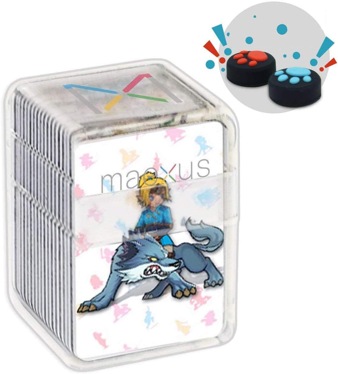 Kosiy BotW Nfc Game Tag Cards for the Legend of Zelda Breath of the Wild 24pcs Game card size with Crystal Case