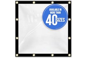 Covers & all Clear Tarp Heavy Duty Waterproof, 20mil Clear Tarp with Grommets, Outdoor Tarp for Patio Covers, Porch Screens, Greenhouses, Chicken Coop (6' H x 8' W Feet), Indoor or Outdoor Use