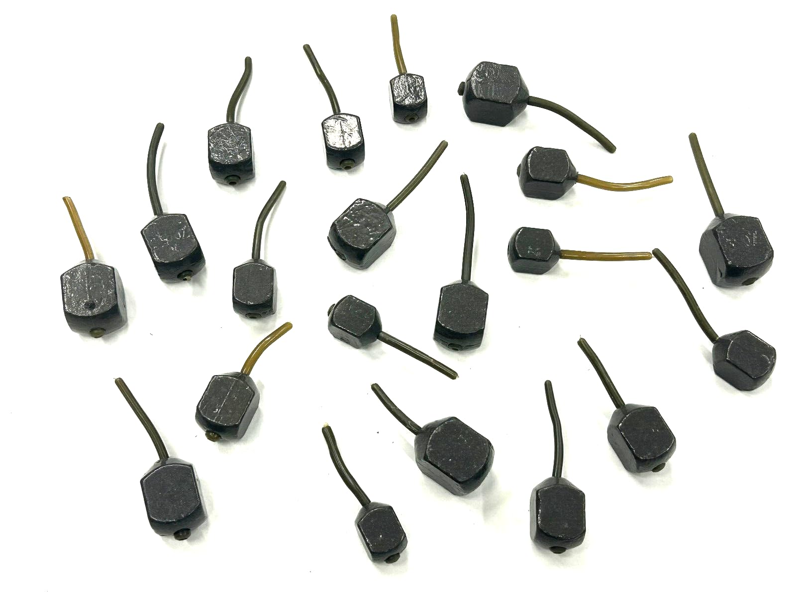 Pack of 20 x Square Inline Fishing Casting Ledger. Sizes 1.1oz - 3oz. Carp/coarse fishing