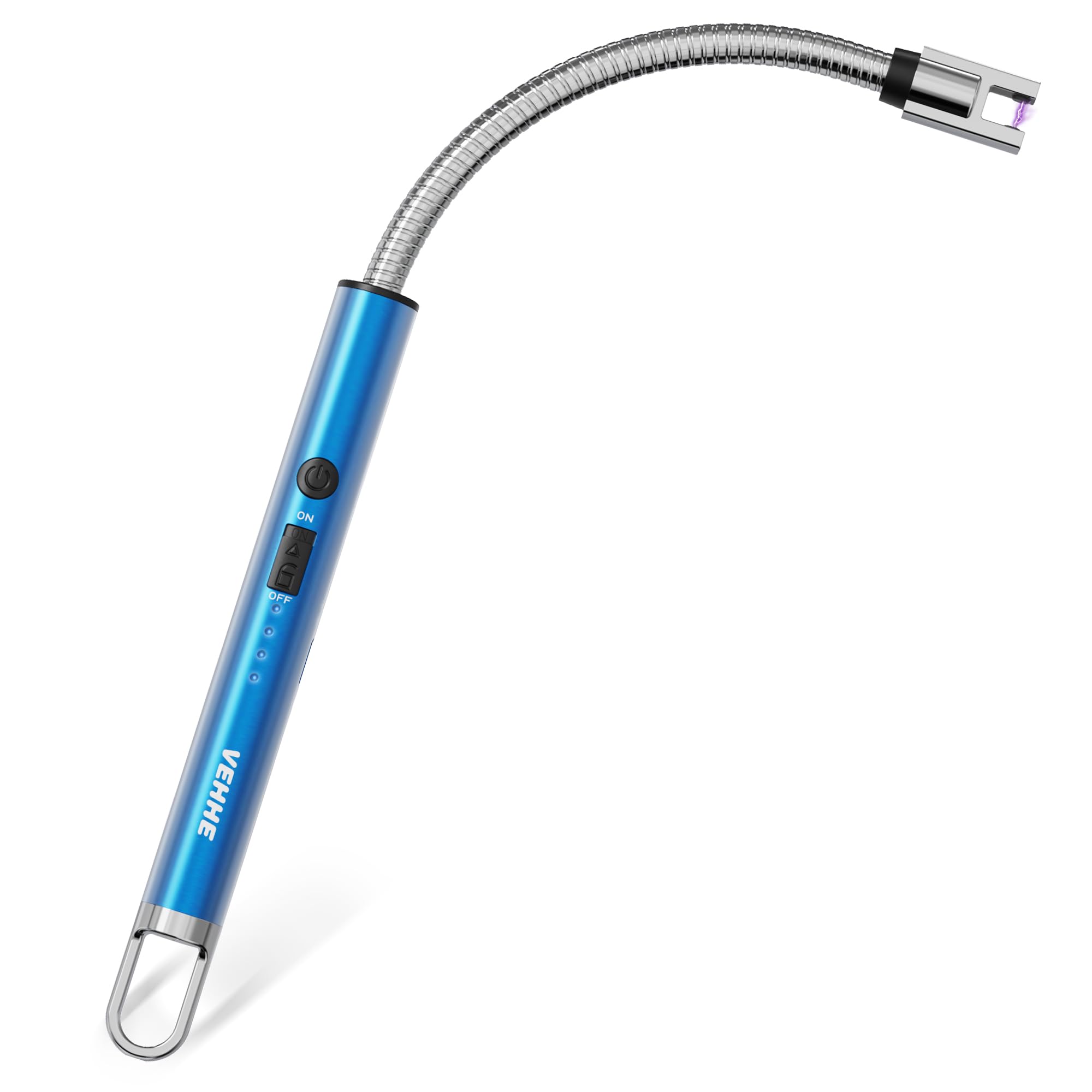 VEHHE Rechargable Lighter, Electric USB Grill Lighters with LED Battery Display Safety Switch Longer Flexible Neck Arc Candle Lighter for Camping Cooking BBQs