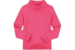 Toddler Girls Mock Neck Long Sleeve Shirt Turtleneck Plain Undershirt Cotton Trendy Tees Tops Kids Thermal Spring Fall Blouse