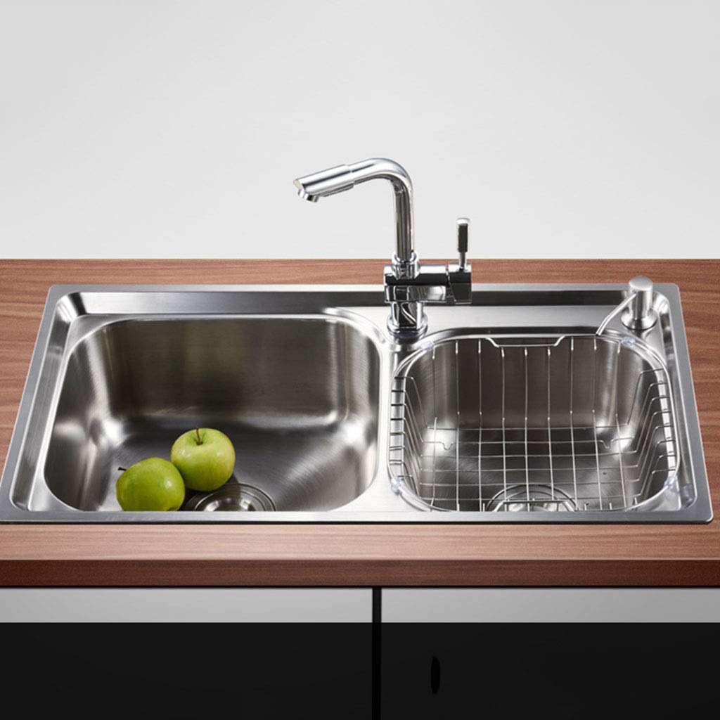 High Capacity Oil Proof And Spill Proof Kitchen Sink Brushed