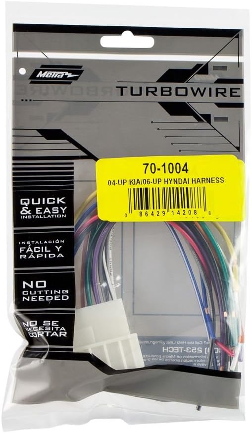 Metra 70-1004 Radio Wiring Harness for 04-Up Kia/06-Up Hyndai: Car Electronics