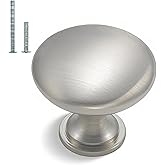 homdiy 30 Pack Cabinet Knobs Brushed Nickel Drawer Knobs - Solid Zinc Alloy Kitchen Pulls Modern Cabinet Hardware for Dresser
