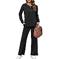 XIEERDUO Women's 2 Piece Lounge Sets Casual Fall Travel Outfits Fashion Wide Leg Tracksuit Cozy Sweatsuits S-3XL