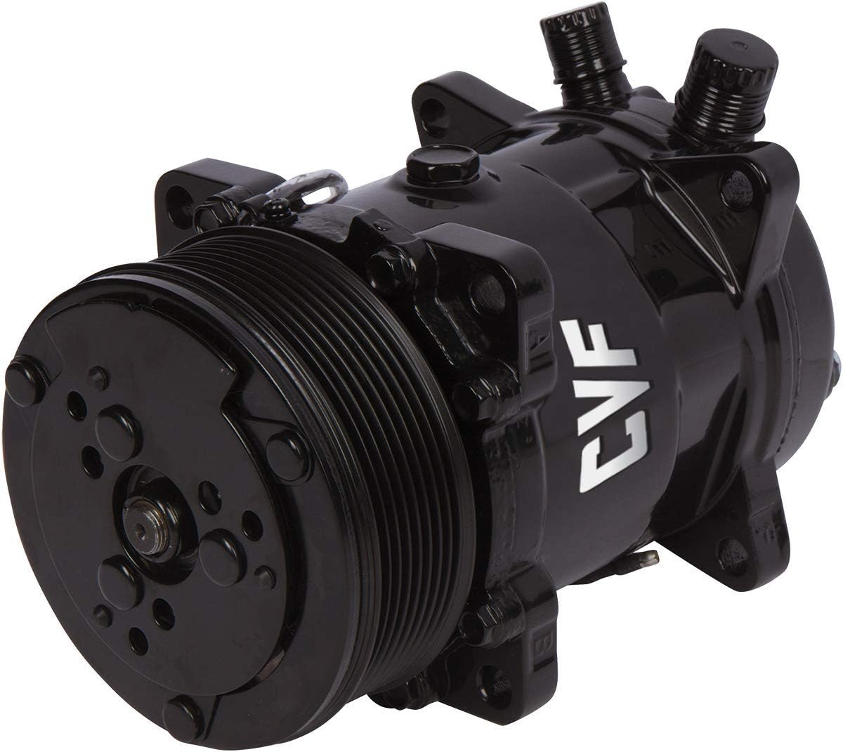 Black Plated Sanden 508 AC Compressor with Serpentine 8 Rib