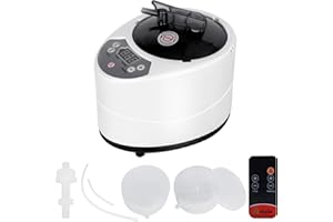 HOSOUTION 3L Sauna Steamer, Fcc Certified 3L & 1000W Steam Generator, Sauna Steamer Machine with Remote Control, Portable Sauna Steamer with Sturdy Lid and Explosion-Proof Interior, Black