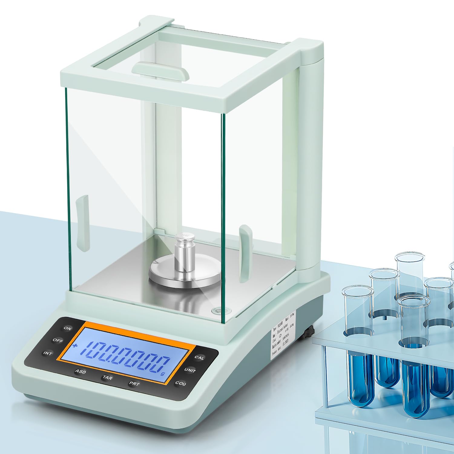 Photo 1 of Bonvoisin Laboratory Analytical Balance 0.1mg High Precision Lab Scale 0.0001g Accuracy Electronic Scientific Scale Digital Jewelry Scale (120g, 0.1mg)