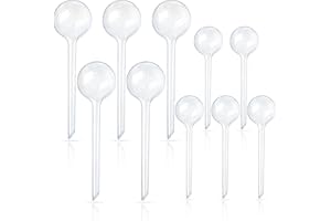 JNNZZGGU 10 Pcs Plant Watering Globes,Clear Automatic Watering Bulbs,Plastic Garden Water Device for Plants,Water Drip Irrigationdevice Watering System