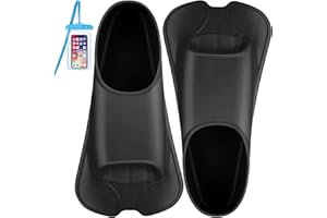 Swim Fins, Happyouth Swim Training Fins Short Fins Silicone Swim Flippers Swimming Fins with Mesh Bag for Lap Swimming Kids Adult Men Women