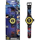 LEXiBOOK, Batman Projection Watch, DMW050BAT | Digital, 20 projections, adjustable strap, rotating lens ring, time/date, battery included, Black/Yellow