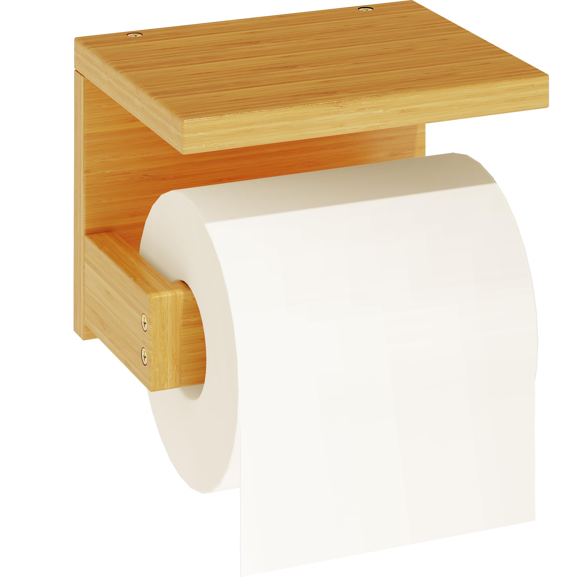 AdelDream Toilet Paper Storage Bamboo Tray With Handle Toilet Paper Towel Holder Bathroom Toilet Kitchen Counter Natural Bamboo 100X140Cm