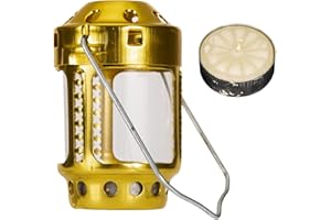 Portable Camping Tealight Lantern - Small Tea Candle Lantern, Aluminum Alloy Night Light Stand | 3.54x2.2 Inches, Compact Can