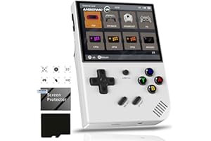 AIVUIDBS RG35XX Plus Linux Handheld Game Console 3.5'' IPS Screen, 35xx Plus with a 64G Card Pre-Loaded 6900 Games, RG35XX Plus Supports 5G WiFi Bluetooth HDMI and TV Output 3300mAh Battery