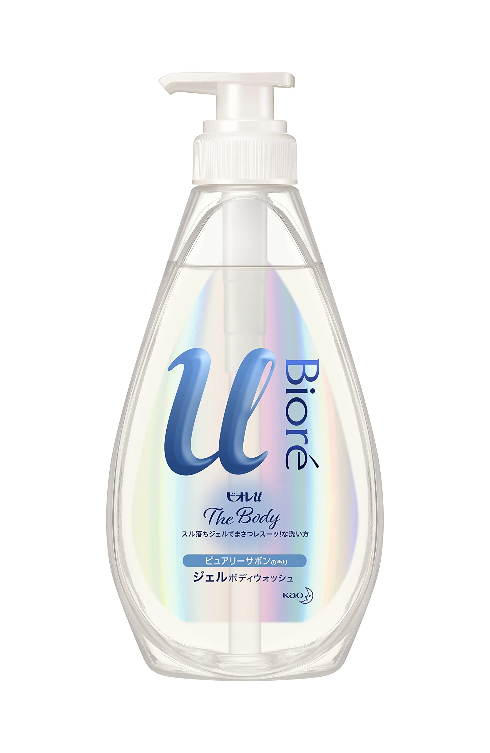 Biore U The Body Gel Type Body Wash Pure Savon Scent Pump - 480ml