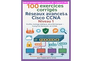 100 exercices corrigés – Réseaux avancés & Cisco CCNA Niveau 1: VLANs, routage statique, sécurité basique – CompTIA Network+ 