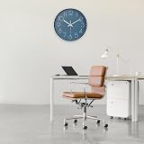 jomparis 12 Inch Silent Quartz Round Wall Clock Cerulean Blue Color view 6