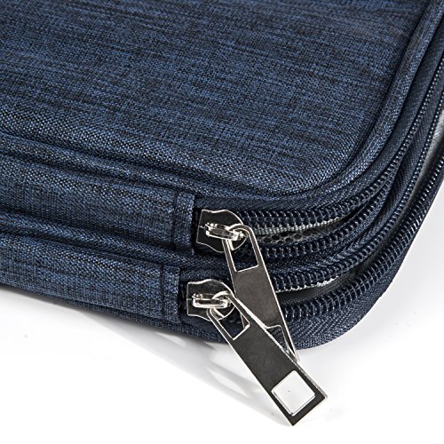 Crochet Hook Case, Organizer Zipper Bag with Web Pockets for Various Crochet Needles and Knitting Accessories