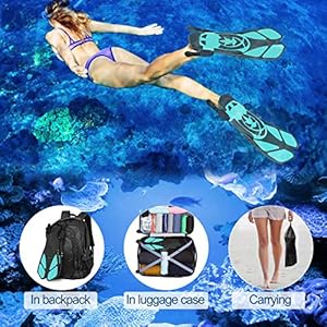 Schnorchelmasken 61hZMXpVDYL. SS300 🏊【EINSTELLBARES DESIGN】 Schwimmflossen haben ein offenes Fersendesign und verstellbare Träger. Das verstellbare Design macht die Flossen für verschiedene Fußtypen und -größen geeignet. Durch das offene Fersendesign können kleine Kieselsteine ​​und Schmutz automatisch herunterfallen. Der wichtige Teil ist die Entriegelungsschnalle, die die Länge des von Ihnen eingestellten Riemens beibehält, sodass Sie die Riemen nicht bei jedem Gebrauch anpassen müssen, nur um sie einfach an- und auszuziehen.
🏊【PERFEKTER SCHWIMMPARTNER】 Die Schnorchelflossen übernehmen das wissenschaftliche Design, minimieren Ermüdungserscheinungen und verhindern Krämpfe. Sie verwenden den einzigartigen offenen Zeh und das coole, flammenförmige Mesh-Spann-Design. Sie reduzieren den Widerstand und fühlen sich wohler und atmungsaktiver. Es kann mit Wasserschuhen und Wassersocken verwendet werden (Erinnerung: Bitte kaufen Sie größere Größen, wenn Sie es mit Tauchschuhen tragen möchten).
🏊【PREMIUM MATERIAL】 Die Kurzflossen mit TPR-Material + Schnalle mit PC + Klinge mit PP. Welches gegen Deformation, leicht, korrosionsbeständig und langlebig ist. Robust und flexibel. So können sie den Komfort des barfüßigen Verschleißes voll ausschöpfen und sich keine Sorgen über das Reiben der Füße machen. Rutschfestes Schattendesign auf der Unterseite, sicher zu verwenden.
🏊【EINFACH ZU LAGERN UND ZU TRAGEN】GREATEVER achtet auf jedes Detail. Wir bieten eine schnell trocknende Netztasche und Hartplastikeinsätze für die Schwimmflossen an. Der Netzbeutel kann Sand und Wasser schnell filtern. Sie und die kurzen Schwimmflossen sind perfekt zum Reisen und Tragen. Der Hartplastik kann die Lamellen während der Lagerung in Form halten.
🏊【NACHVERKAUFSDIENST】 Solange Sie unsere Kunden sind, seit dem Tag, an dem Sie Schnorchelflossen kaufen. Wir bieten einen 24-Stunden-Service ohne Unterbrechung. Wenn Sie Zweifel an unserem Produkt haben, wenden Sie sich bitte an uns. Wir sind fest davon überzeugt, dass wir unseren Kunden ein zufriedenstellendes Einkaufserlebnis bieten können.