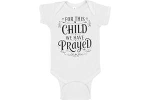 Aiden's Corner Cute For This Child We Have Prayed Pregnancy Announcement or Baptism Christening Clothes