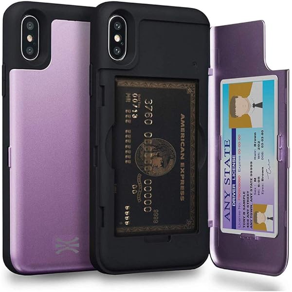 Toru Cx Pro Compatible With Iphone Xs Iphone X Case Protective Dual Layer Wallet Purple With Hidden Card Holder Id Card Slot Hard Cover Mirror Lavender Buy