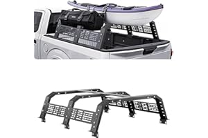 VEVOR Overland Truck Bed Rack, 54.3-68.3 in Width, Adjustable Overland Bed Cargo Rack with Sidebar and 900 lbs Static Load Ca