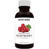 Native Vanilla - Pure Raspberry Extract - 4 Fl Oz - Pure Flavors and Extracts - Perfect for Cooking, Baking, and Dessert Craf