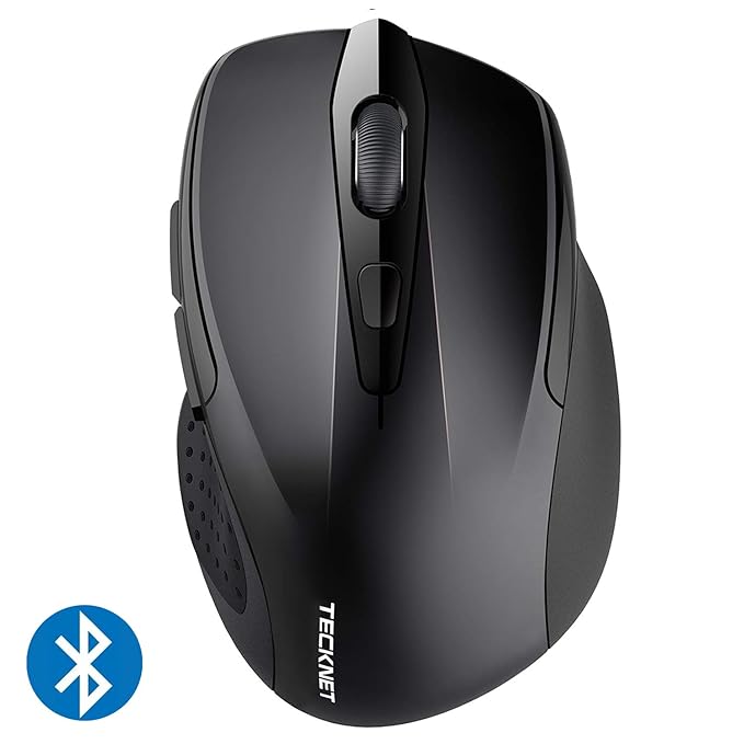 TECKNET Bluetooth Maus, Kompakte Wireless Kabellose Bluetooth Mouse, 5 Verstellbare DPI Level, bis zu 2600 DPI, 12 Monate Bat