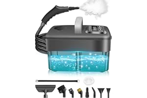 Mecmic Steam Cleaner for Home - 1600ML Water Tank 15s Heat-Up Portable Steamer for Cleaning, 6 Level Adjustable, 2500W, 45PSI, 250°F Steam, Handheld Steam Cleaner for Car Detailing, Grease, Tile,Grout
