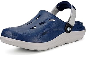 GAATPOT Mens Womens Orthotic Clogs Garden Shoes Arch Support Slip-on Mules Outdoor Beach Slippers Plantar Fasciitis with Adjustable Back Strap