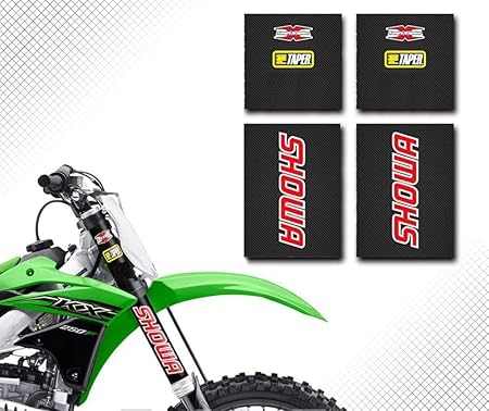 Amazon Kungfu Graphics アッパー ミドルフォークチューブデカールセット ブルーオレンジスタイル カスタマイズ可 ブラック Huma 16 475 バイク用ステッカー デカール 車 バイク