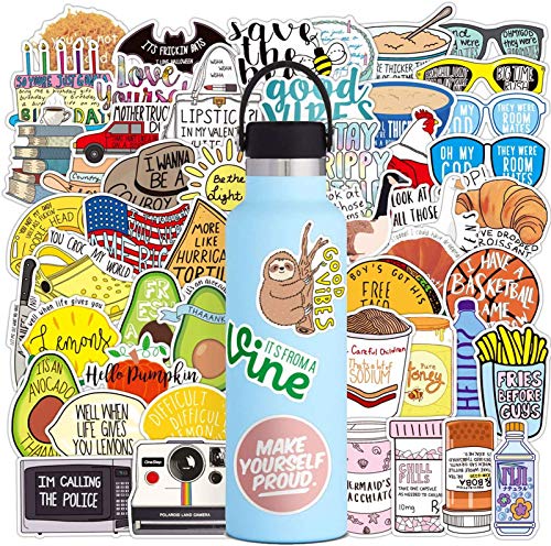 Directtyteam 100 PCS Fresh Vine Stickers Pack, Vsco Stickers Pack for Water Bottles Laptop Waterproof Aesthetic Vinyl Decals Stickers for Adults,Kids