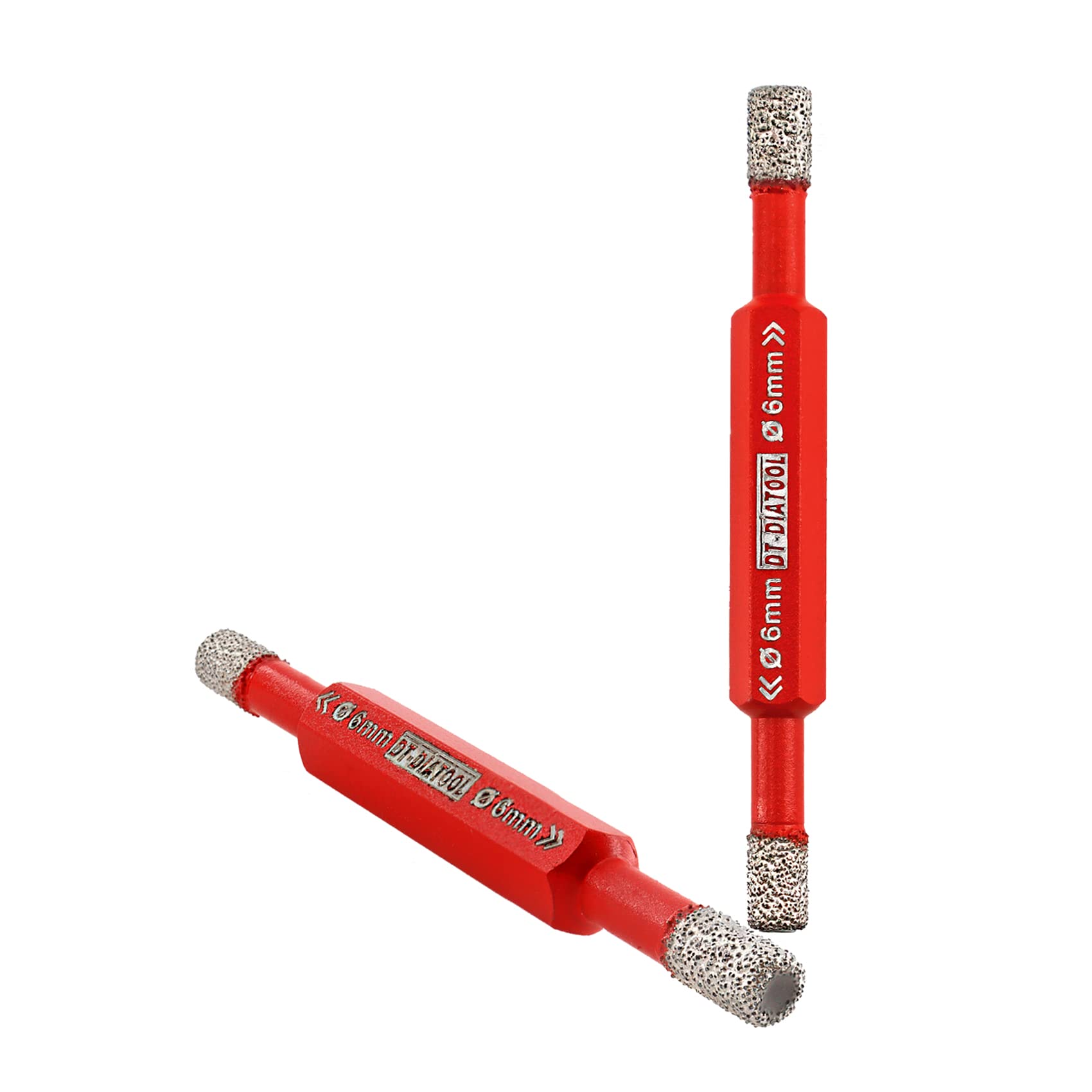 Diamond Tile Drill Bit Set, DT-DIATOOL Porcelain Hole Saw with Hex Shank Double Ended 6-6mm for Drilling Ceramic Marble Artificial Stone Granite 2pcs