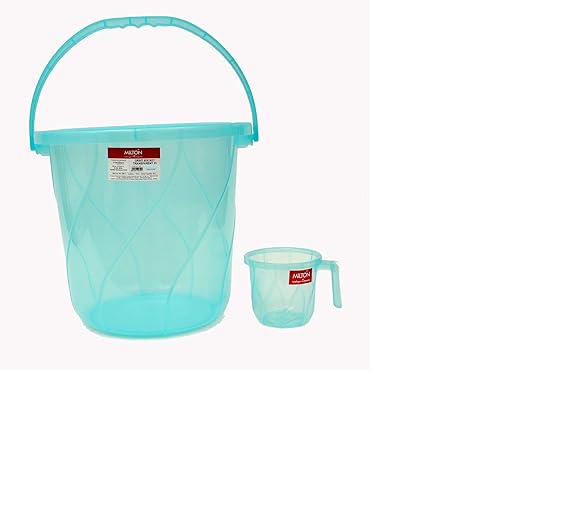 Milton Plastic Orbit Transparent Bucket and Matching Mug (25 L, Color