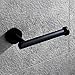 Hoooh Matte Black Toilet Paper Holder SUS304 Stainless Steel Bathroom Lavatory Paper Towel Dispenser Wall Mount, C100L12-BK