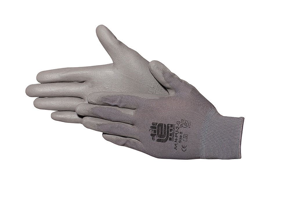 JAH Knitted Cotton/Polyamide Gloves with PVC Grip Dots – Non-Slip Grip for Warehouse, Assembly & Shipping
