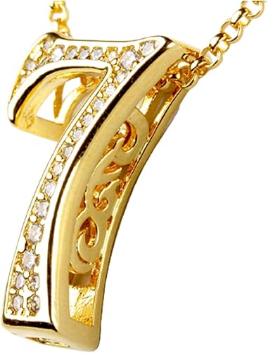 Amazon Meteor メテオラ ネックレス メンズ ナンバー ペンダント アクセサリー シルバー ゴールド ゴールド7 チェーン40 ネックレス ペンダント 通販