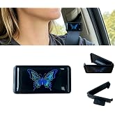 FYHONGFU 2Pcs Butterfly Logo Seat Belt Adjuster Pad, Universal Car Seatbelt Shoulder Strap Cover for Adults, Comfortable Driv
