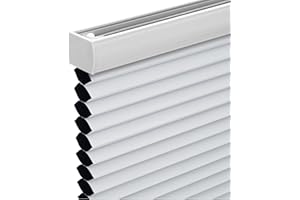 Changshade Cordless Blackout Cellular Shade, Honeycomb Shade with The Diameter of 1.5 inch Honeycombs, Room Darkening Pleated Window Shade for Bedroom, Children Room, 27 inches Wide, White CEL27WT48C