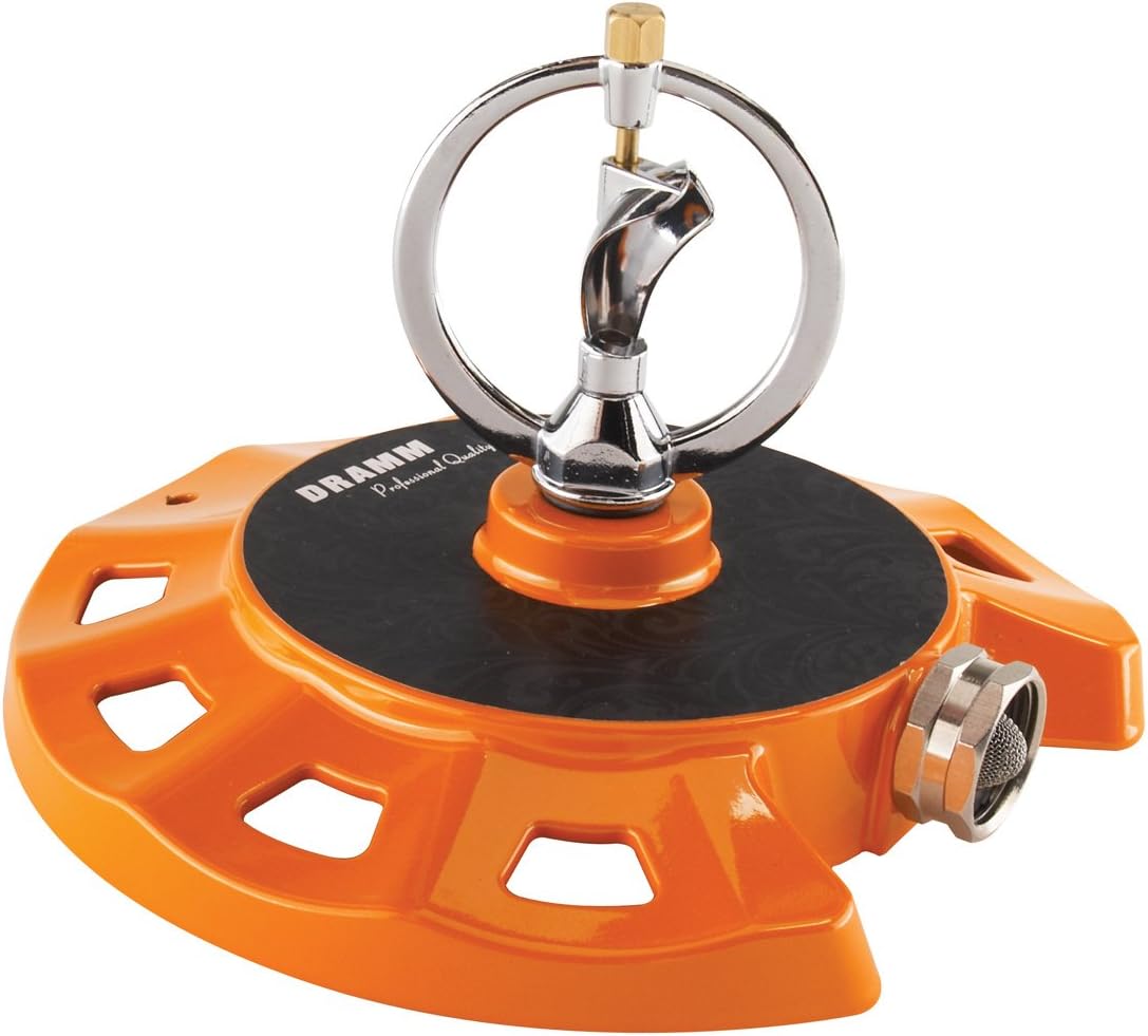 Dramm 15073 ColorStorm Spinning Sprinkler, Yellow : Stationary Lawn And Garden Sprinklers : Garden & Outdoor