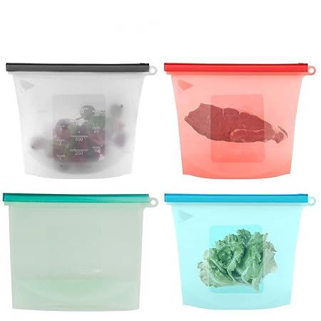 Tekitfun - Bolsa de silicona reutilizable para almacenamiento de ...