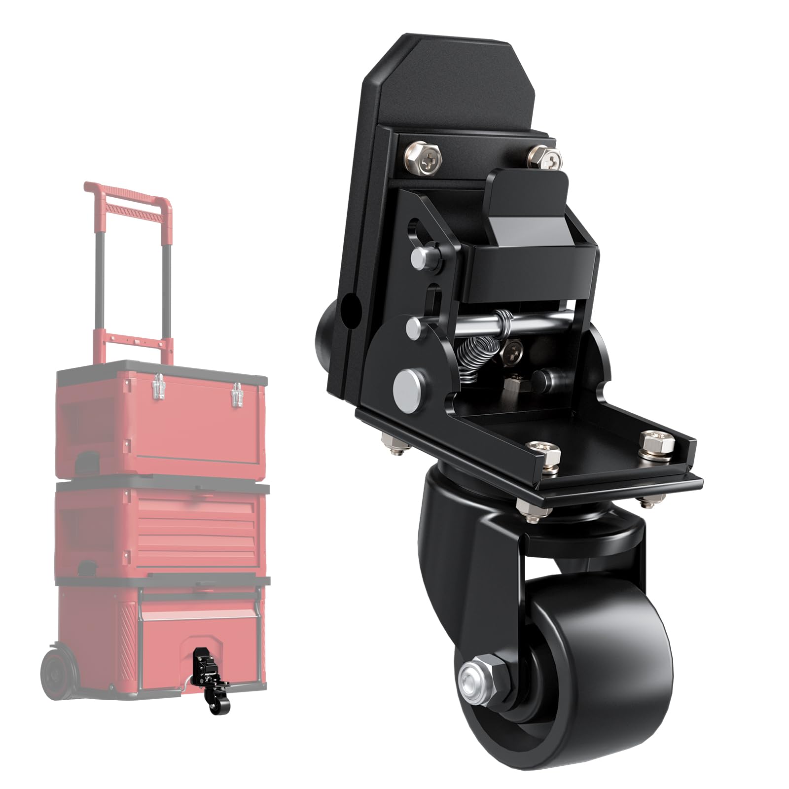 Photo 1 of Steel Construction Front Wheels, Packout Caster Wheel kit fit for Milwaukee Packout Rolling Tool Box- Accessories for Packout Toolbox, 200 Lbs Capacity